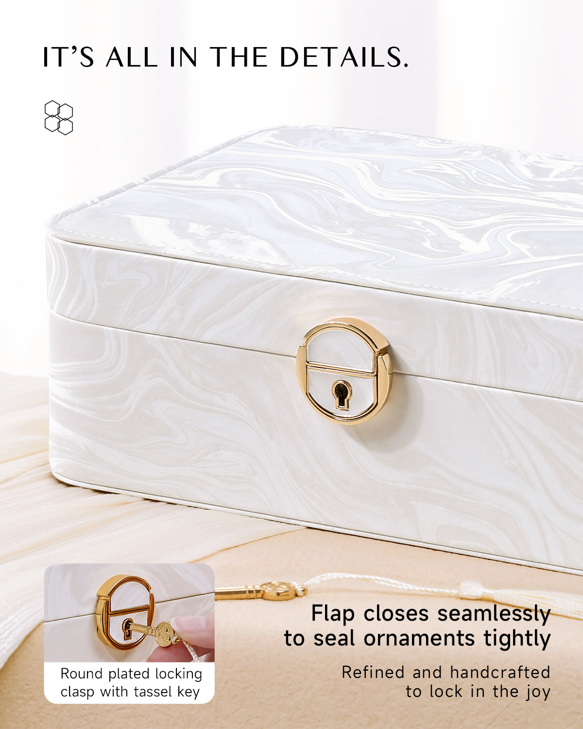 2-Layer Jewelry Box with Removable Tray