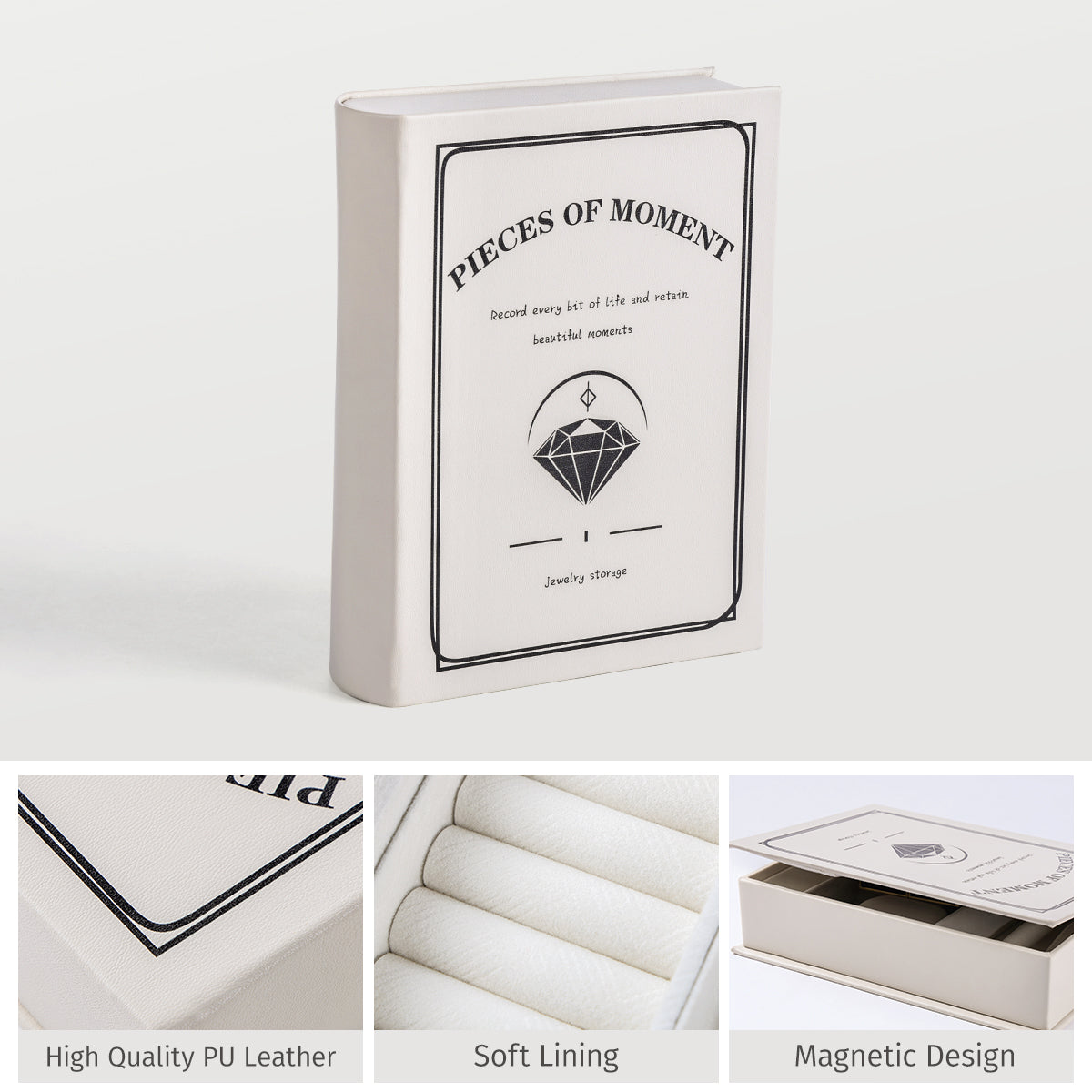 Casegrace PU Leather Magic Book Design Jewelry Case