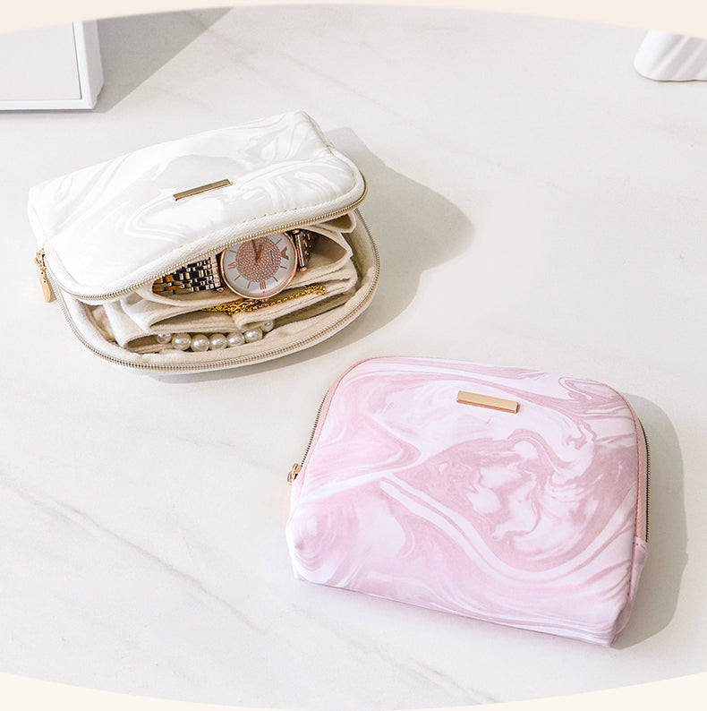 CASEGRACE Small Travel Jewelry Case,Jewelry Pouch Bags with Zipper