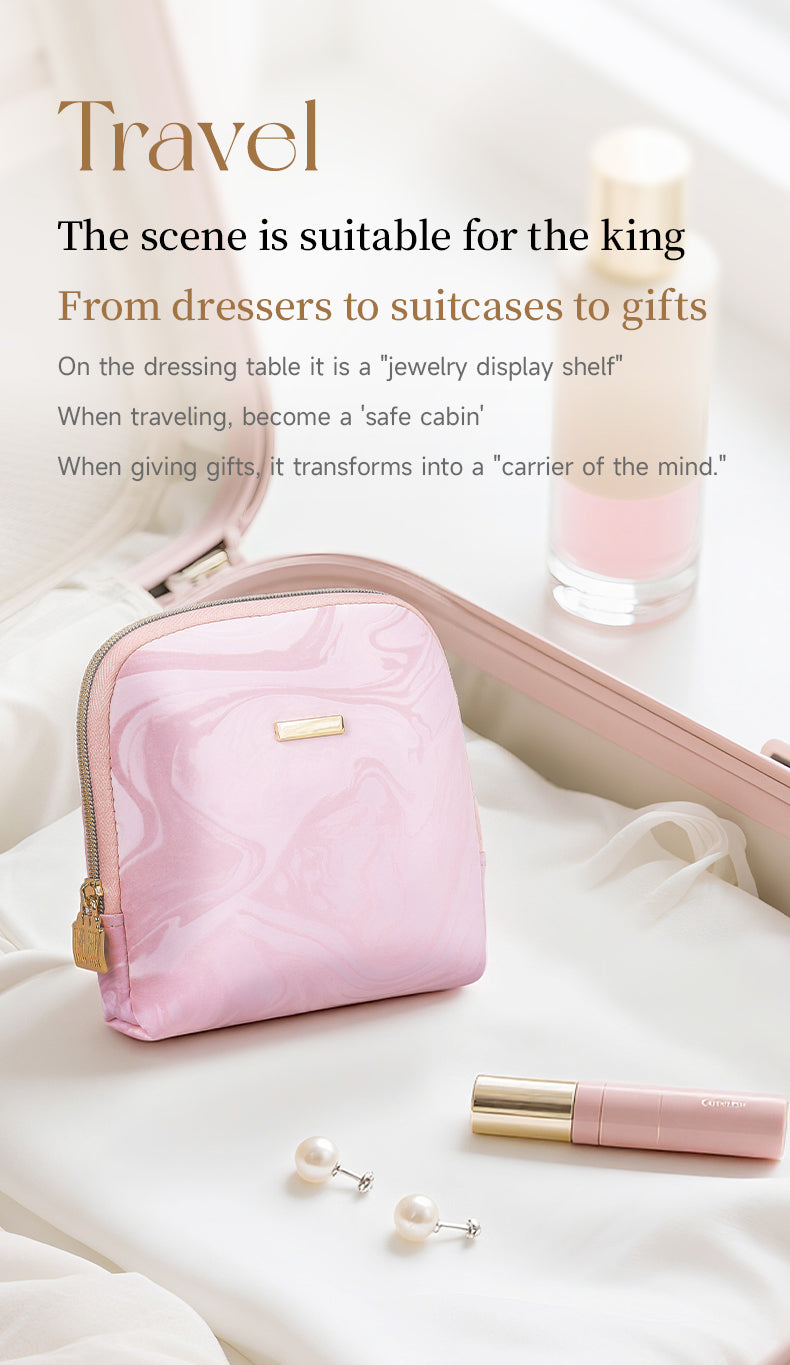 CASEGRACE Small Travel Jewelry Case,Jewelry Pouch Bags with Zipper