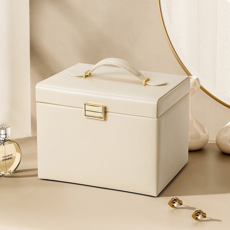 Jewelry Box 4-Tier with Handle Mirror