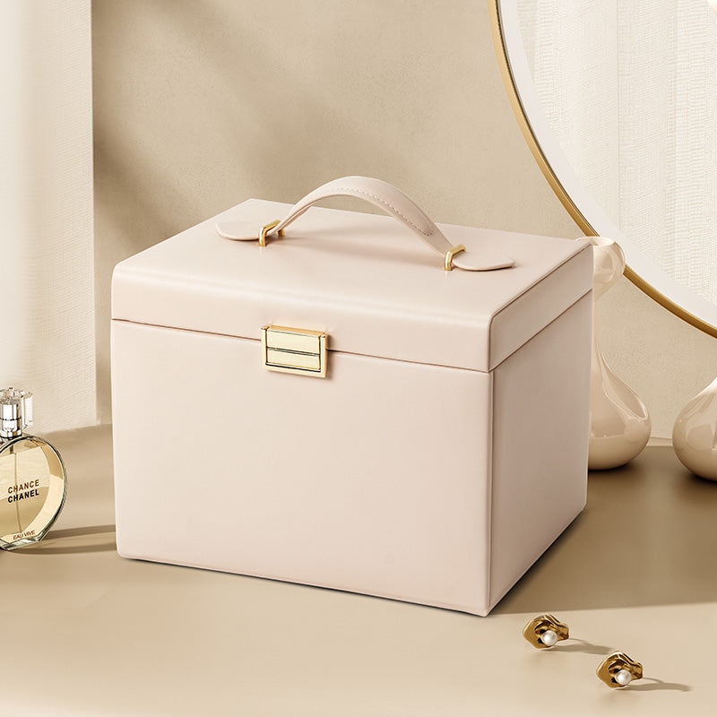 Jewelry Box 4-Tier with Handle Mirror