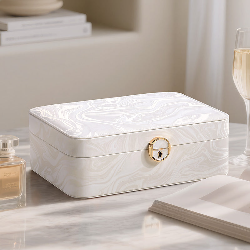 2-Layer Jewelry Box with Removable Tray