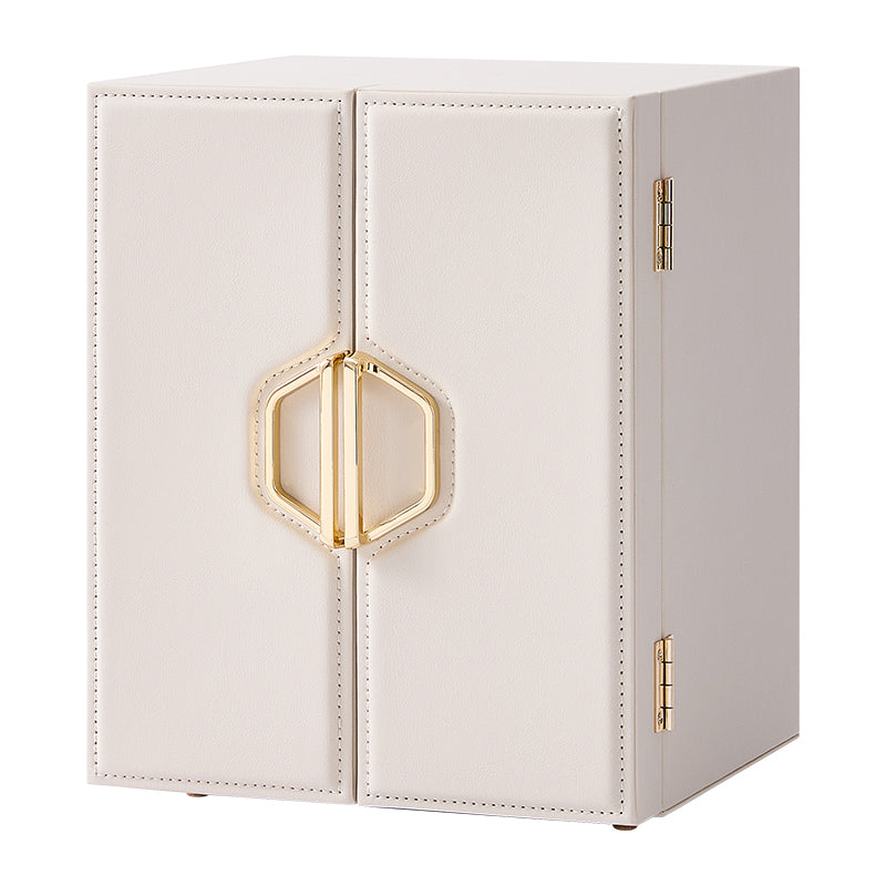 CASEGRACE Double Door Jewelry Box, 5-Tier Large Jewelry Organizer Cabinet with Removable Dividers for Necklaces Rings Earrings Watches Women Gift