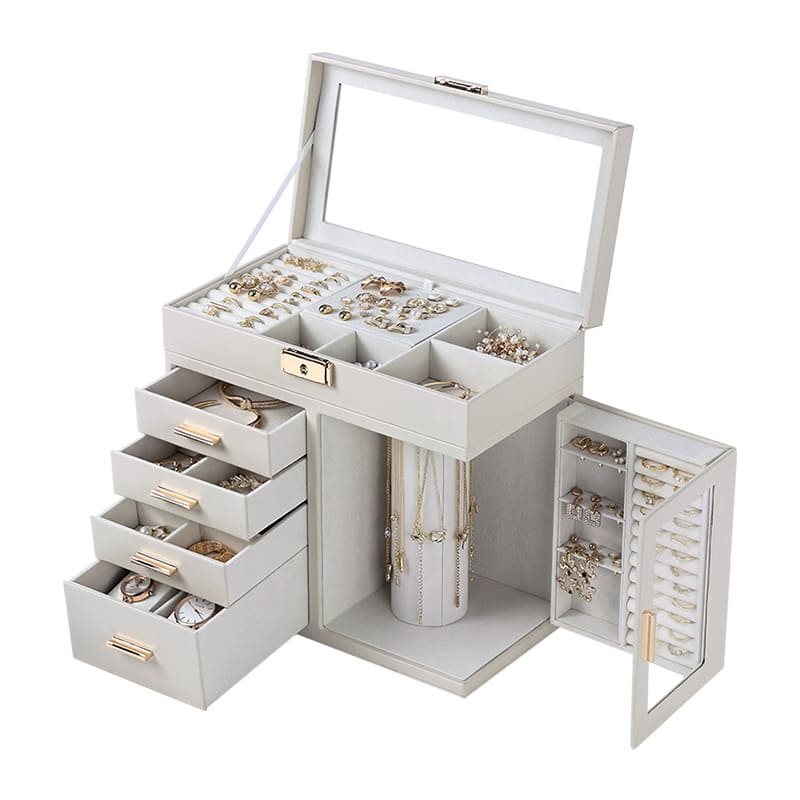 CASEGRACE 5-Layer Jewelry Organizer,360° Rotating