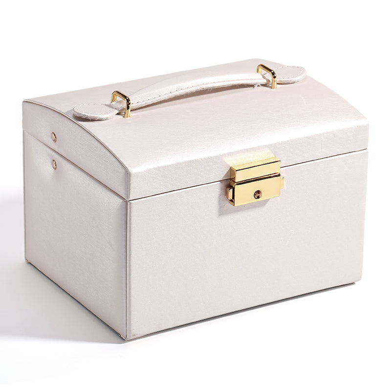 Casegrace Fashion PU Leather Jewelry Box Lockable Display Box