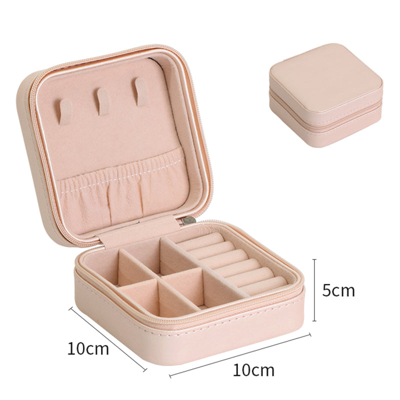 Casegrace Portable Faux Leather Mini Travel Jewelry Case