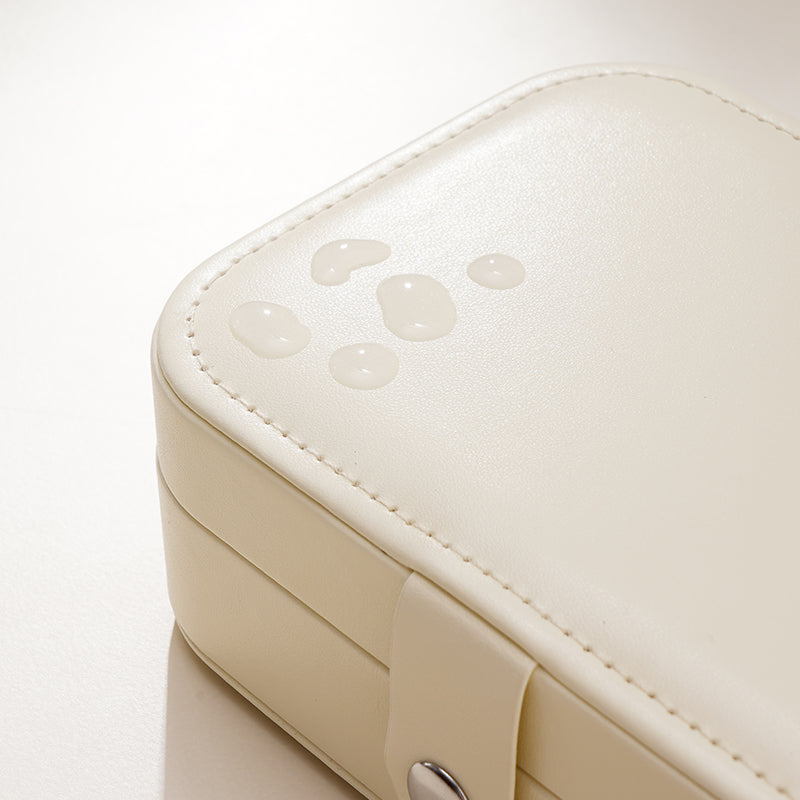 Casegrace Portable Travel Jewelry Box PU Leather Snap‑Closure Jewelry Organizer for Women