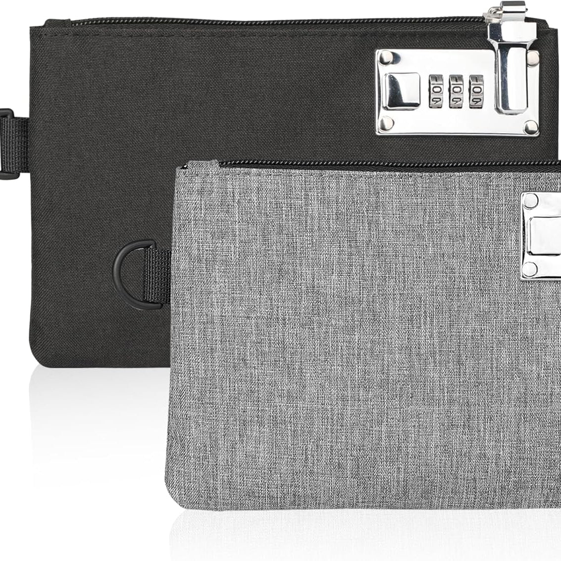 2Pcs Lockable Money Bag