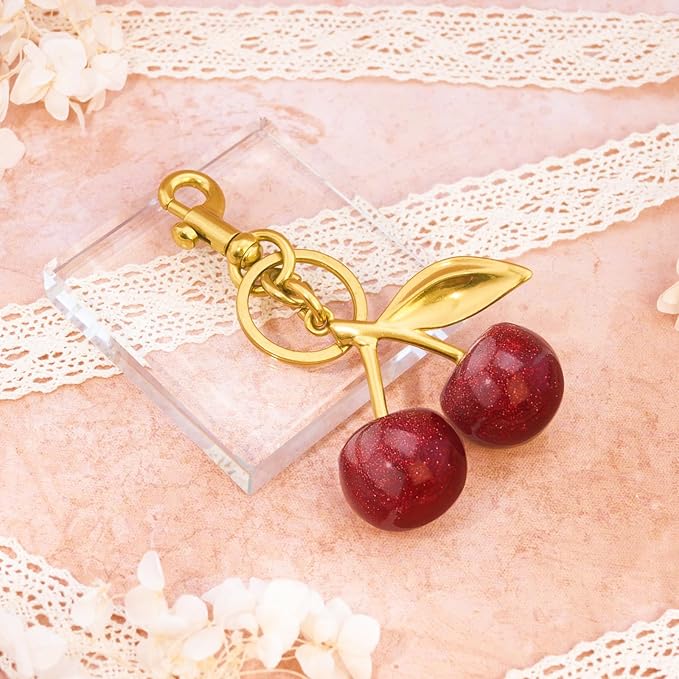 Cherry Keychain Bag Purse Charms For Handbags