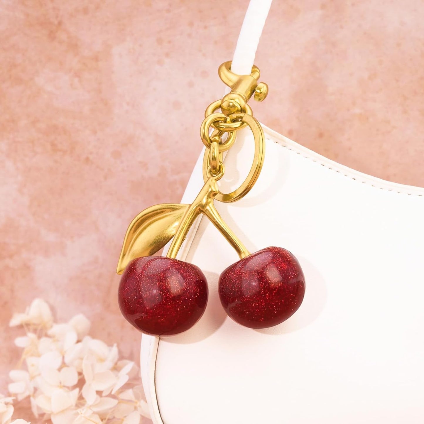 Cherry Keychain Bag Purse Charms For Handbags
