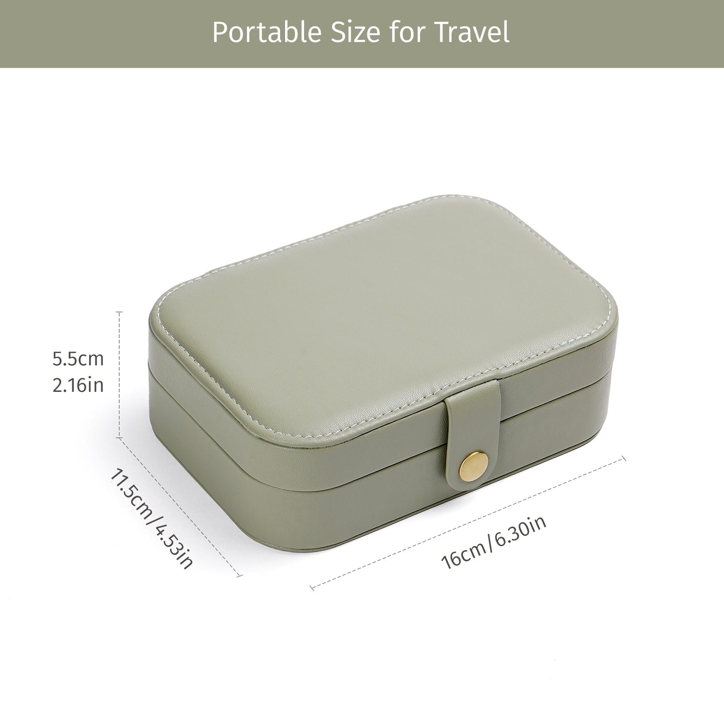 Travel Jewelry Case, PU Leather Jewelry Travel Organizer