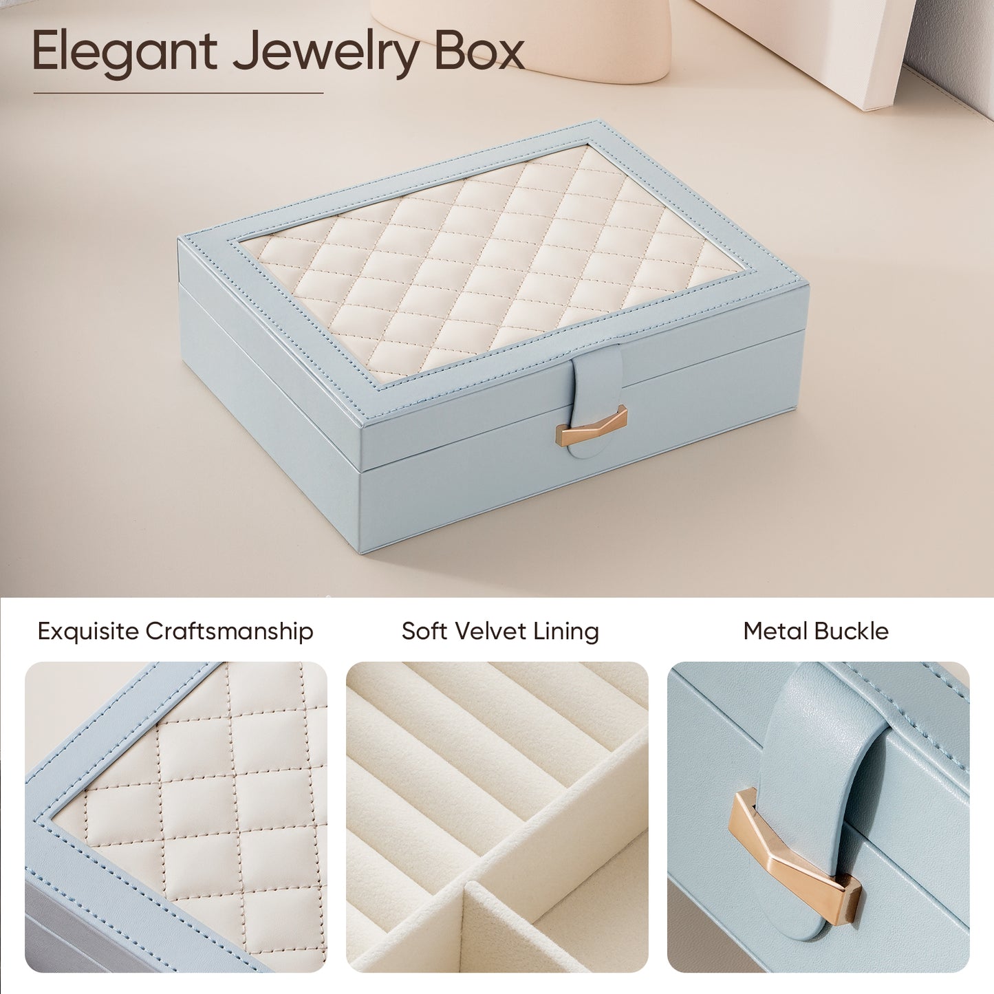Rhombus Series - Faux Leather Jewelry Display Box