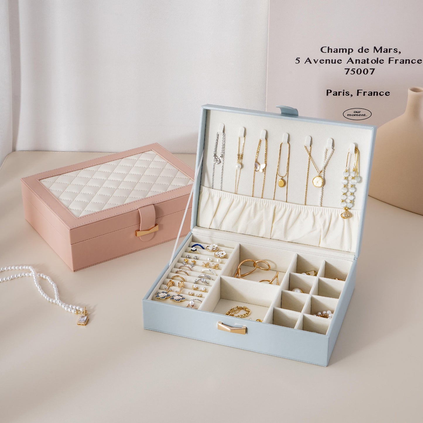 Rhombus Series - Faux Leather Jewelry Display Box