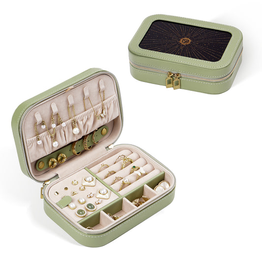 Travel Jewelry Case, PU Leather Jewelry Organizer Travel