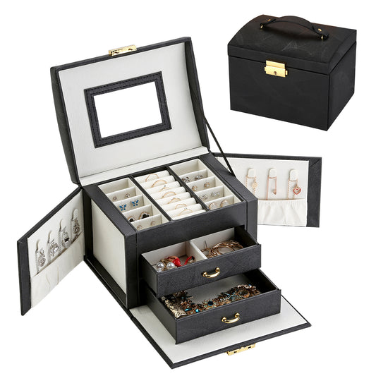 PU Leather Jewelry Storage Box Travel Jewelry Organizer