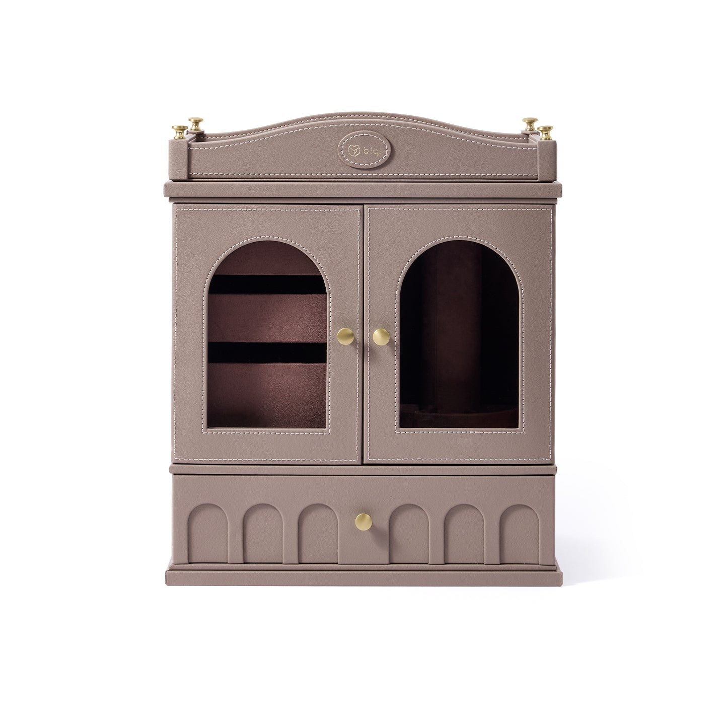 Casegrace French Vintage Jewelry Cabinet Multi-zone Organizer With Detachable Drawer Inserts