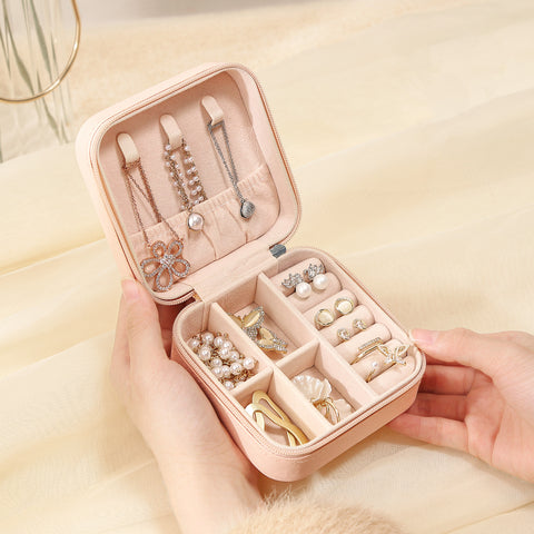 CASEGRACE Travel Portable Jewelry Box with Zip