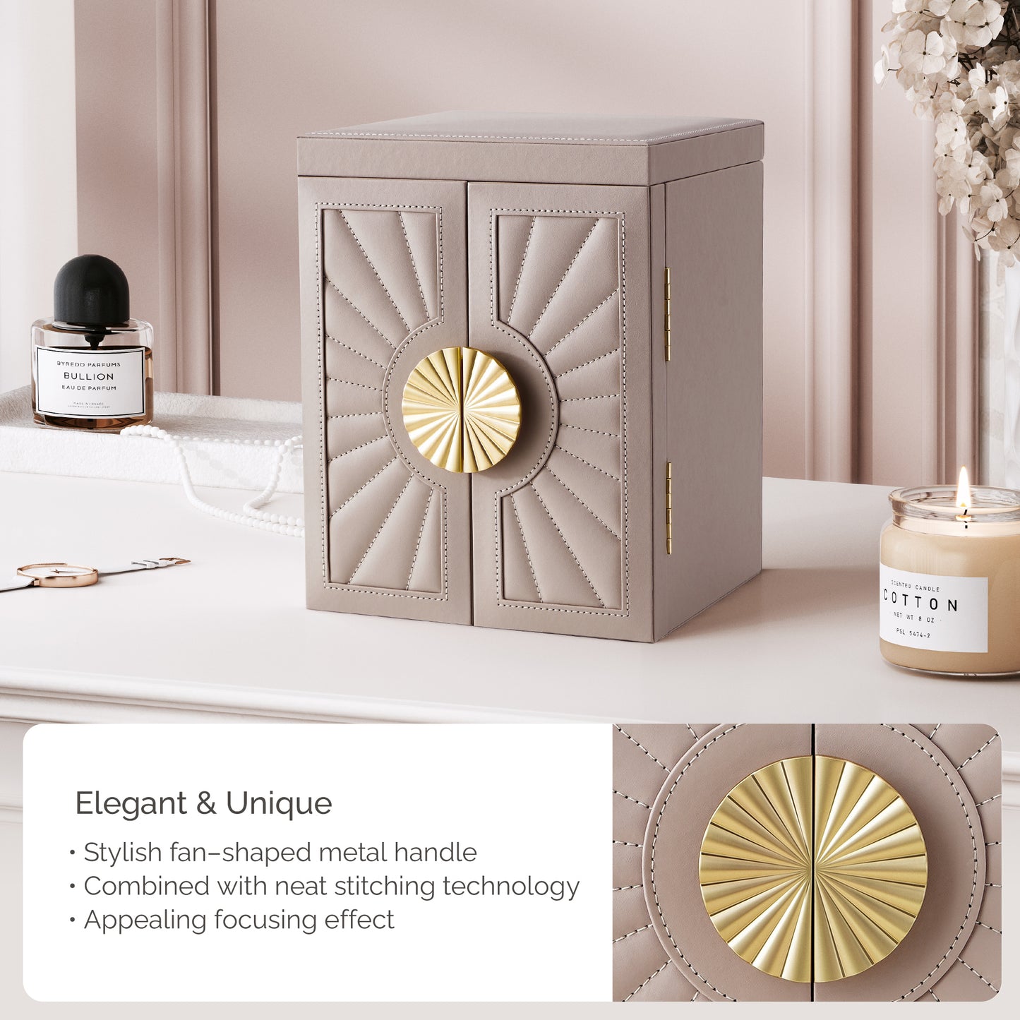 6-Tier Jewelry Organizer Box with Mirror