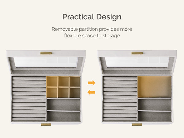 4-Layer Jewelry Organizer with Clear Lid