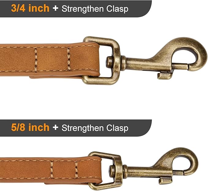 Stylish PU Leather Dog Leash for Medium Dogs