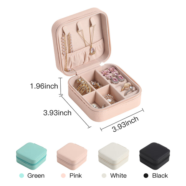 CASEGRACE Travel Portable Jewelry Box with Zip