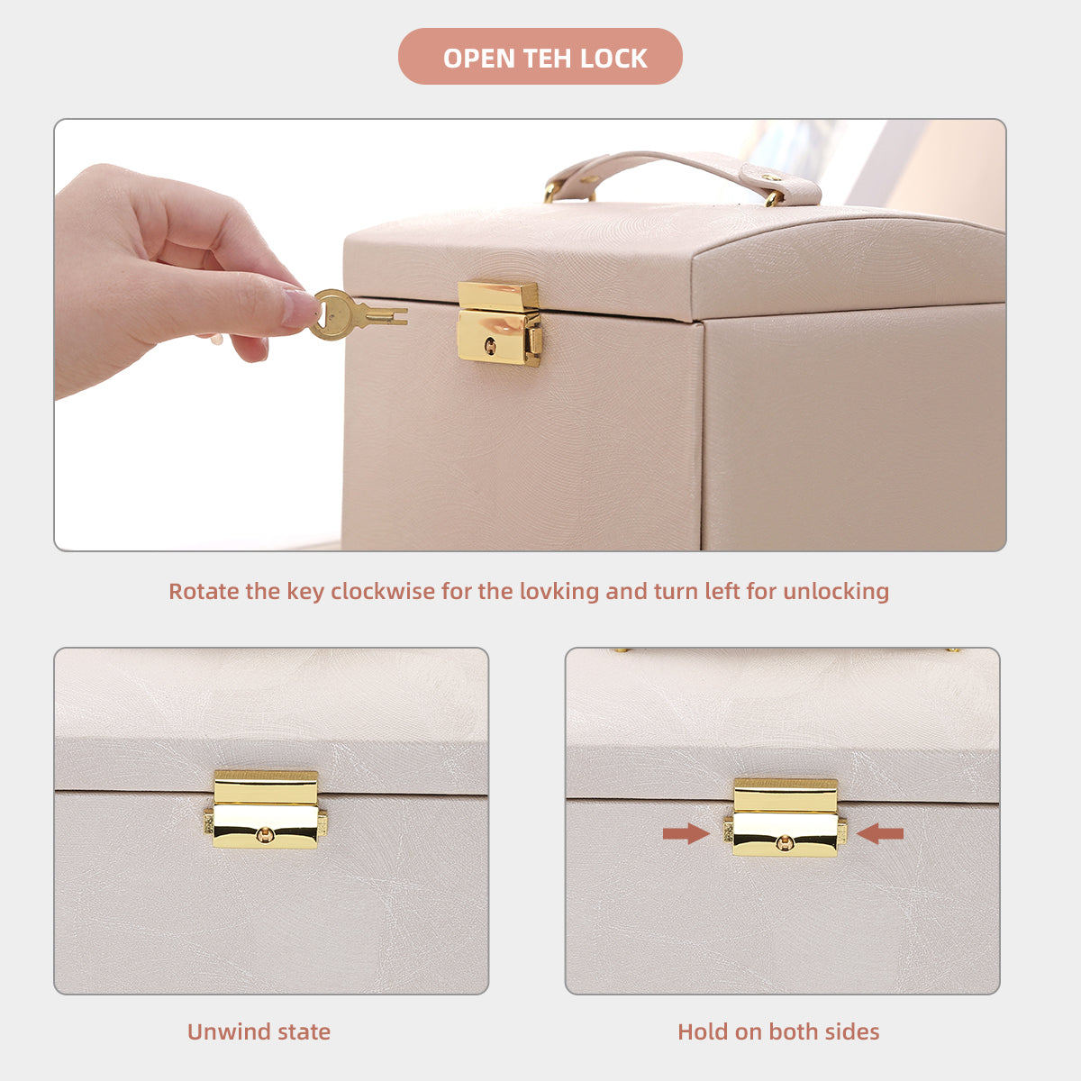 PU Leather Jewelry Storage Box Travel Jewelry Organizer