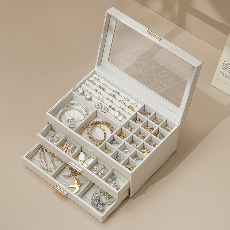 CASEGRACE 3-Layer Faux Leather Jewelry Box – Casegrace