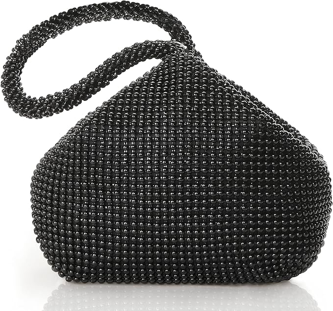 Women's Rhinestone Clutch Evening Bags Sparkly Glitter Triangle Purse