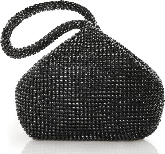 Women's Rhinestone Clutch Evening Bags Sparkly Glitter Triangle Purse