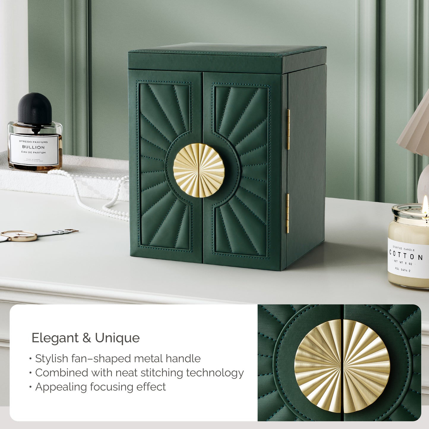 6-Tier Jewelry Organizer Box with Mirror