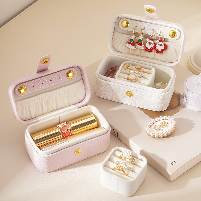 CASEGRACE Travel Mini Jewelry Box Lipstick Storage Case