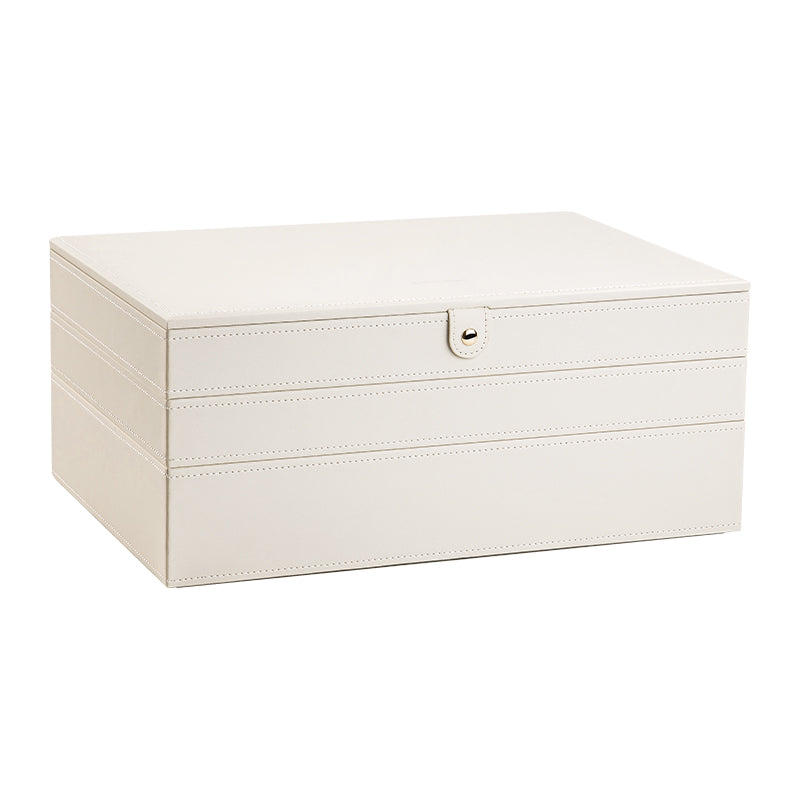 CASEGRACE 3-Tier Huge Jewelry Box, Removable Dividers Jewelry Storage Organizer for Rings Necklaces Earrings Watches