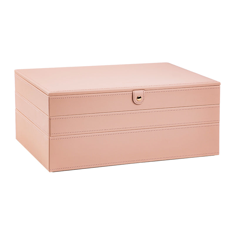 CASEGRACE 3-Tier Huge Jewelry Box, Removable Dividers Jewelry Storage Organizer for Rings Necklaces Earrings Watches