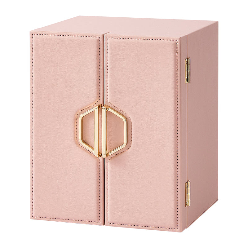CASEGRACE Double Door Jewelry Box, 5-Tier Large Jewelry Organizer Cabinet with Removable Dividers for Necklaces Rings Earrings Watches Women Gift