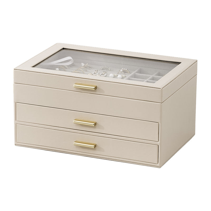 4-Layer Jewelry Organizer with Clear Lid