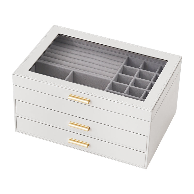 4-Layer Jewelry Organizer with Clear Lid