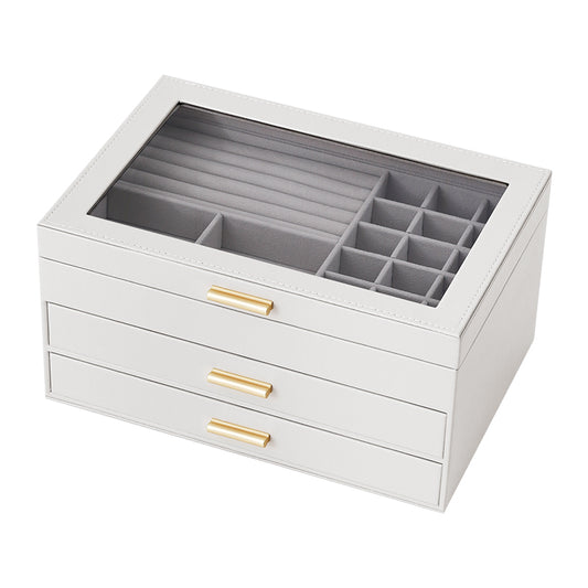 4-Layer Jewelry Organizer with Clear Lid