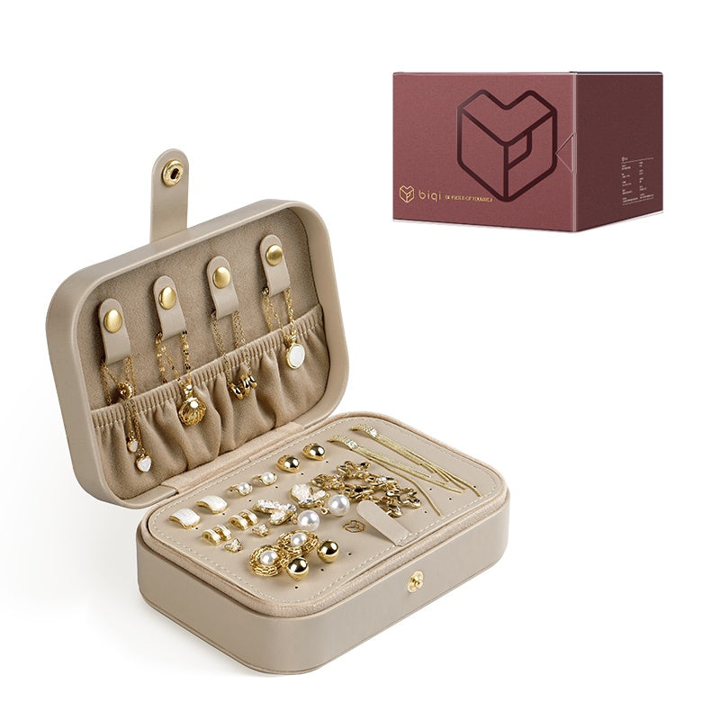 Travel Jewelry Case, PU Leather Jewelry Travel Organizer