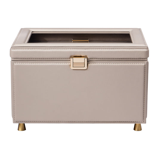Jewelry Box with Glass Window, 3-Tier