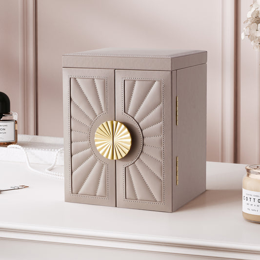 6-Tier Jewelry Organizer Box with Mirror
