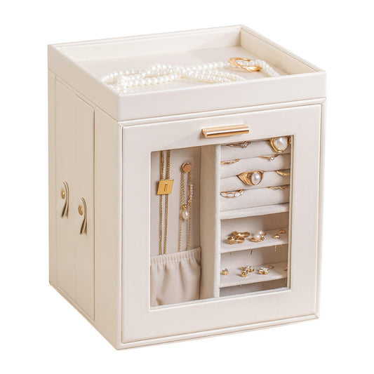 CASEGRACE 360° Rotating Jewelry Box with Mirrors