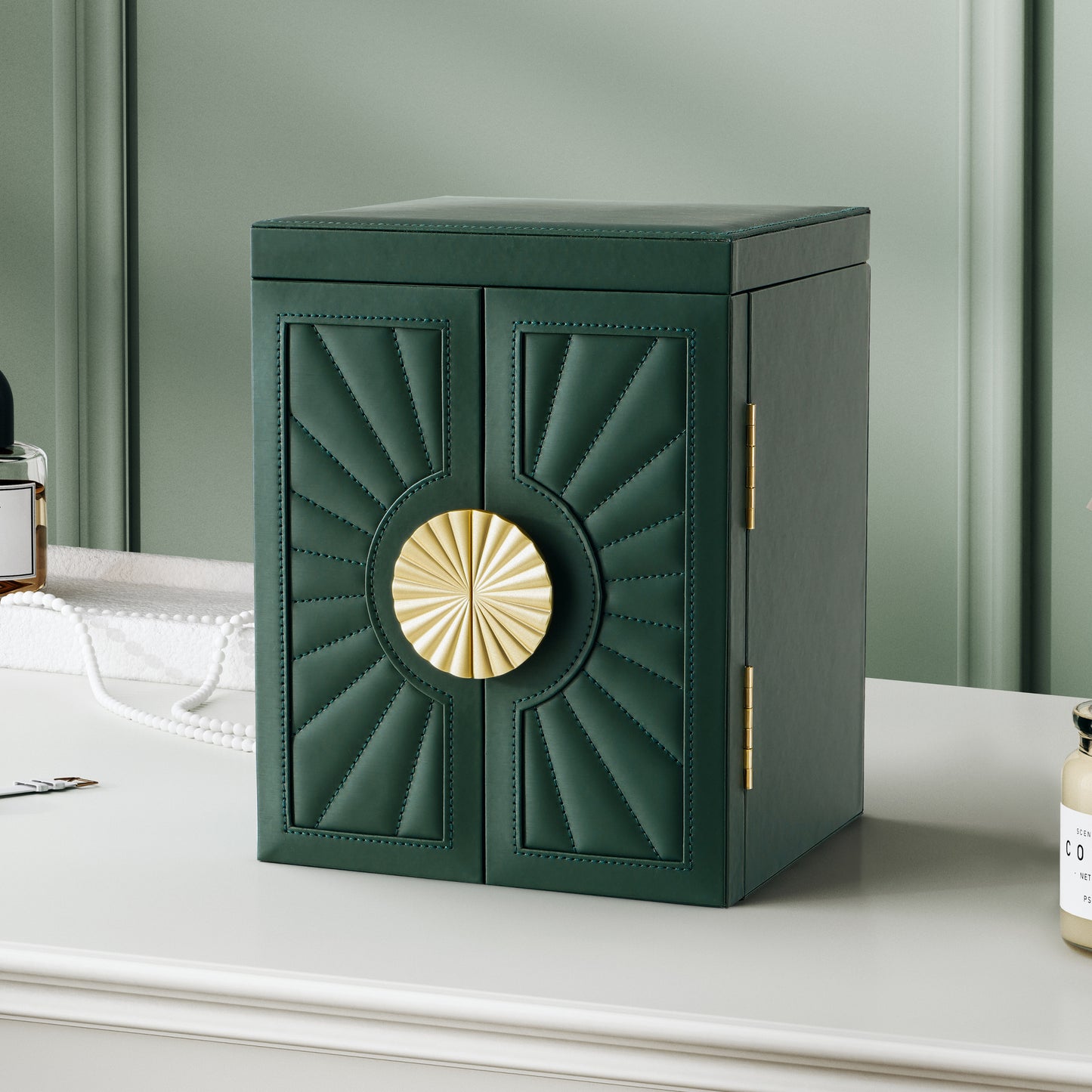 6-Tier Jewelry Organizer Box with Mirror