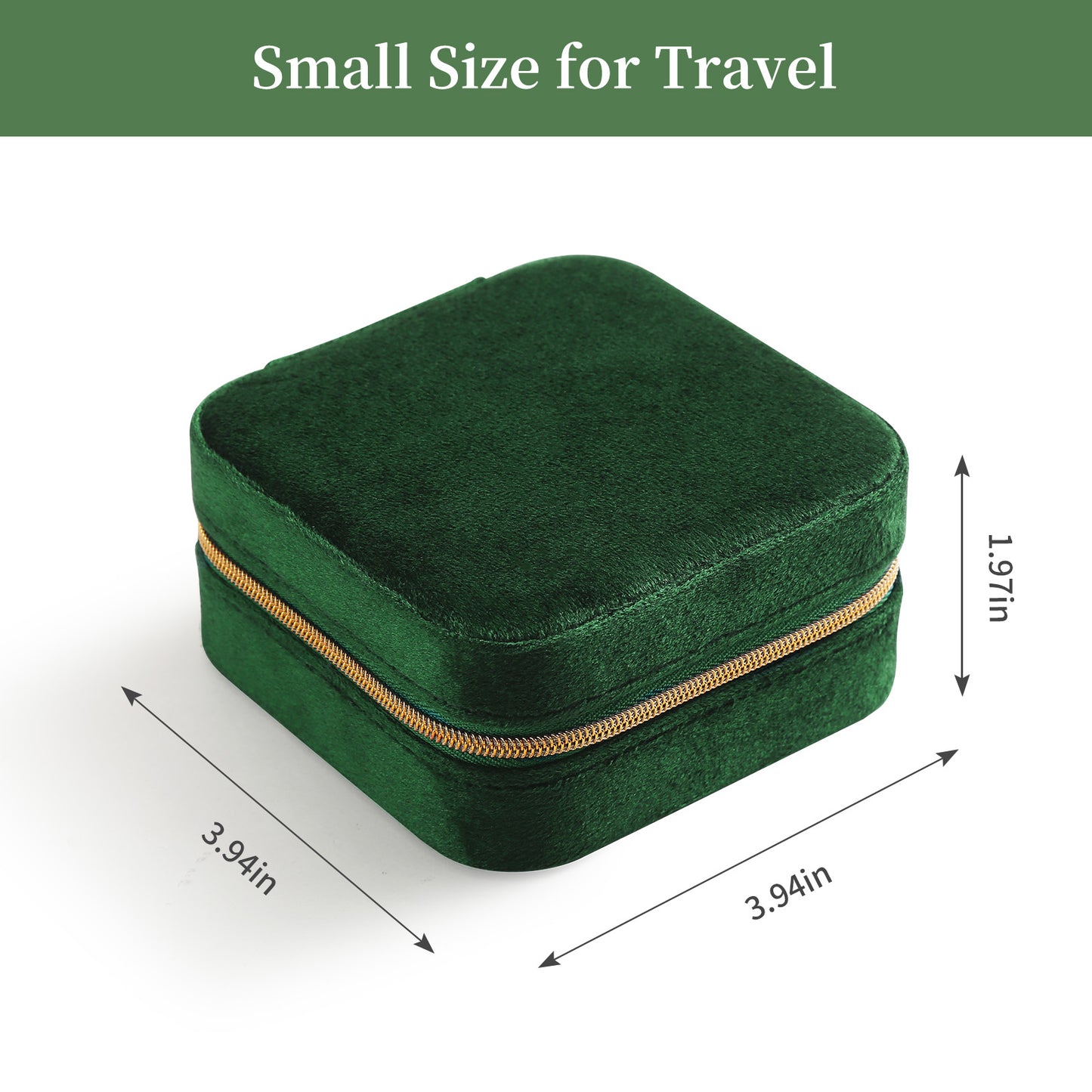 Casegrace Velvet Travel Jewelry Box Organizer for Women Plush Travel Jewelry Case Christmas Gifts