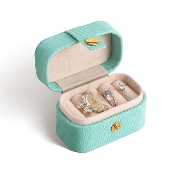 Casegrace Ring Box Small Jewelry Box Girls Jewelry Organizer Mini Travel Case Ring Storage Box
