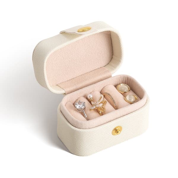 Casegrace Ring Box Small Jewelry Box Girls Jewelry Organizer Mini Travel Case Ring Storage Box