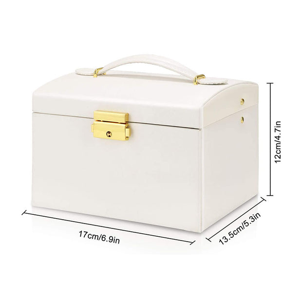 Casegrace Fashion PU Leather Jewelry Box Lockable Display Box