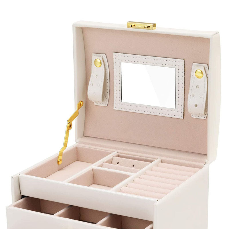 Casegrace Fashion PU Leather Jewelry Box Lockable Display Box