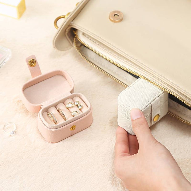 Casegrace Ring Box Small Jewelry Box Girls Jewelry Organizer Mini Travel Case Ring Storage Box