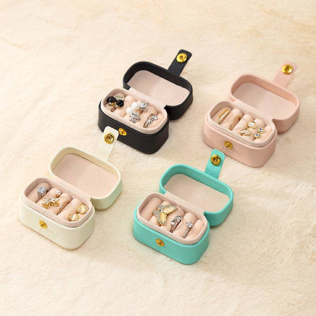 Casegrace Ring Box Small Jewelry Box Girls Jewelry Organizer Mini Travel Case Ring Storage Box